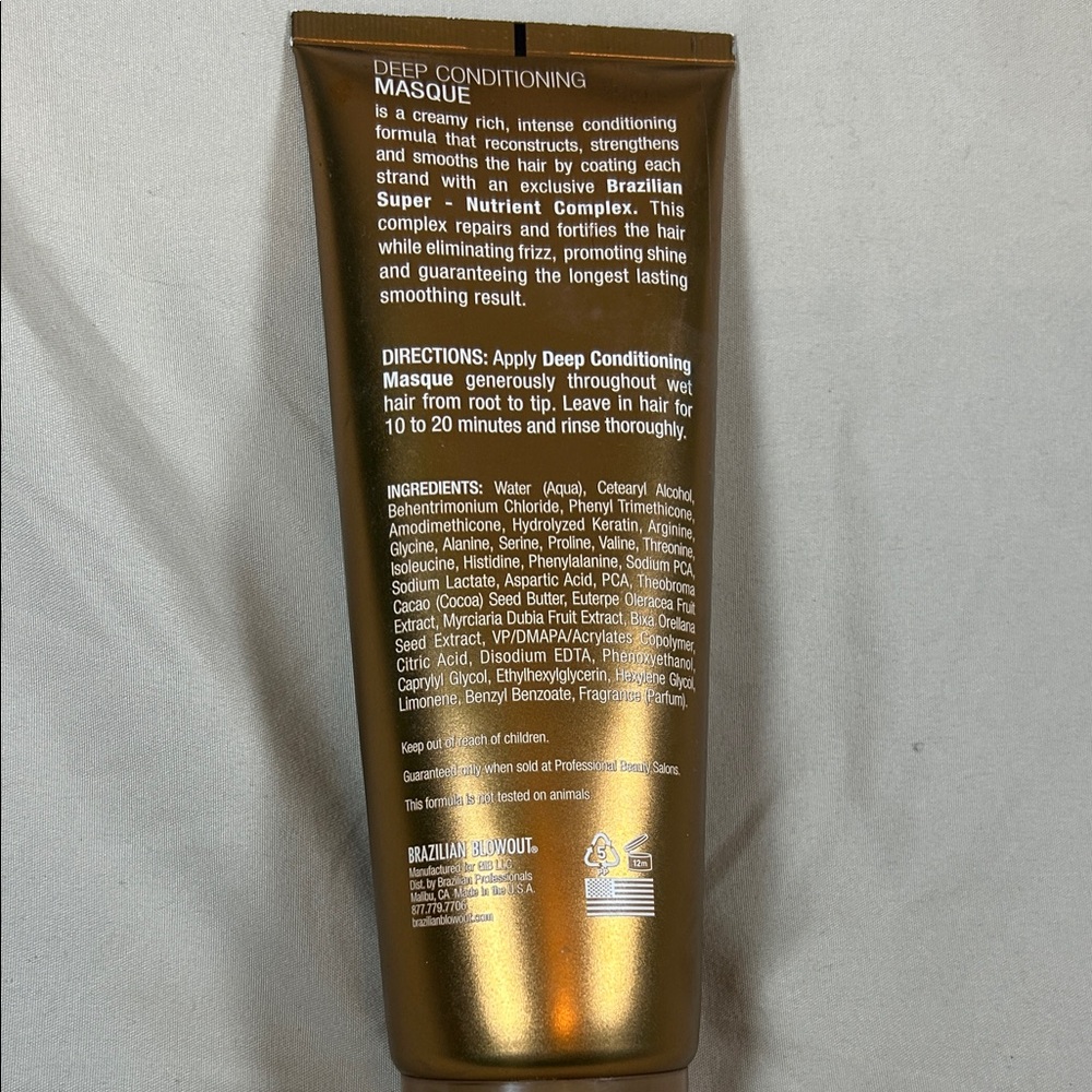 Brazilian Blowout Gold Deep Conditioning Masque - Picture 2 of 3